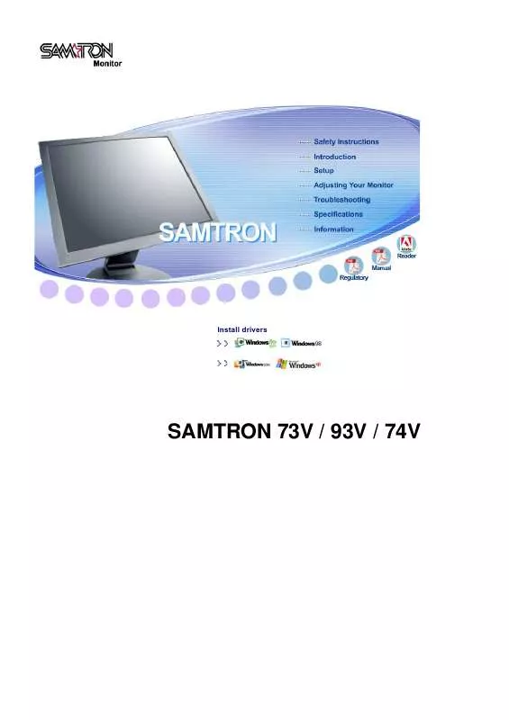 Mode d'emploi SAMSUNG SYNCMASTER 74V