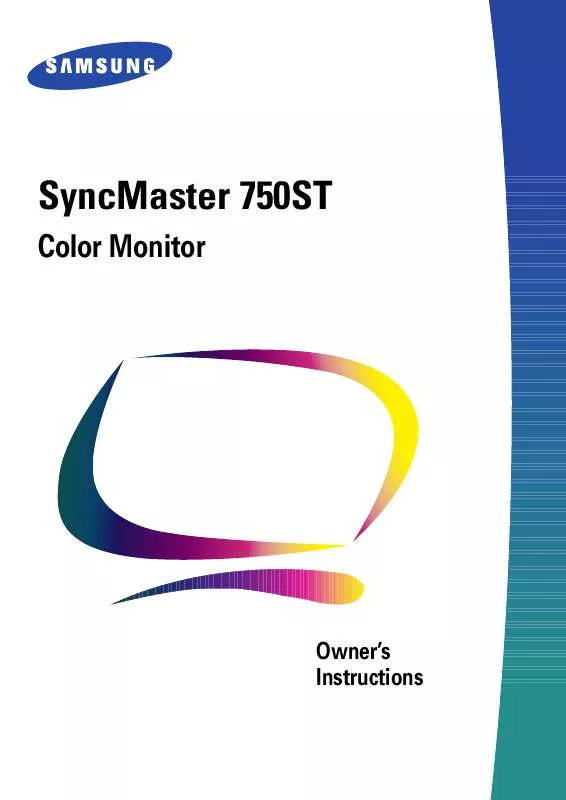 Mode d'emploi SAMSUNG SYNCMASTER 750ST