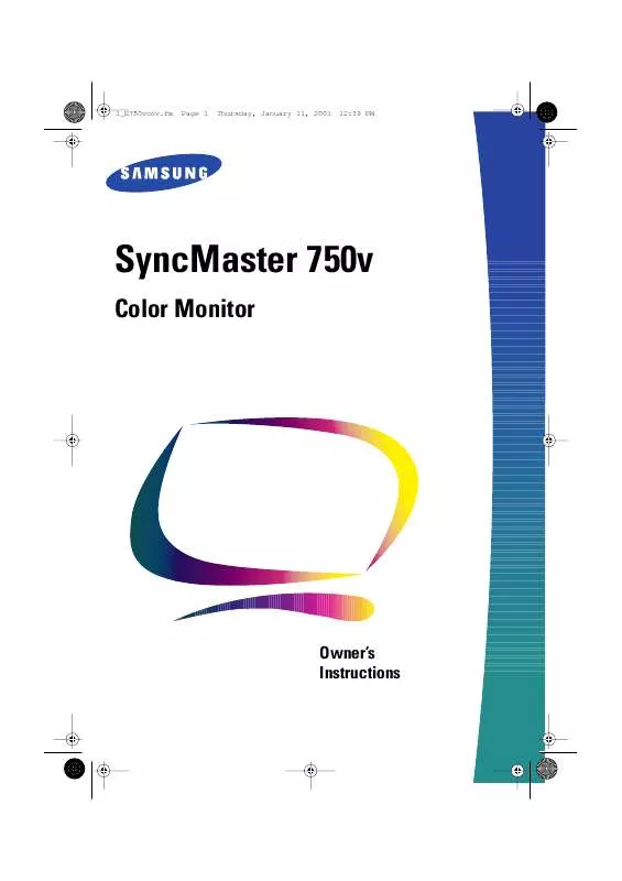 Mode d'emploi SAMSUNG SYNCMASTER 750V