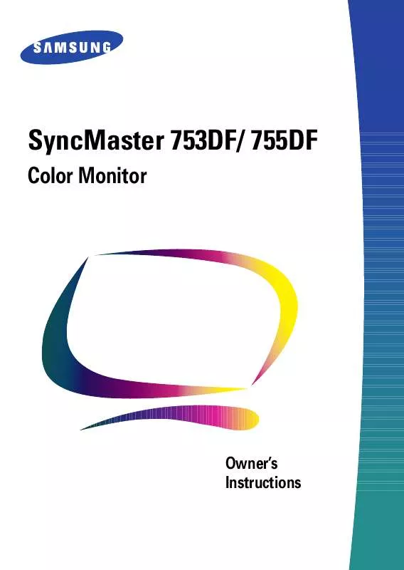 Mode d'emploi SAMSUNG SYNCMASTER 753DF