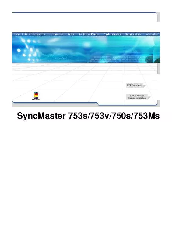 Mode d'emploi SAMSUNG SYNCMASTER 753MS