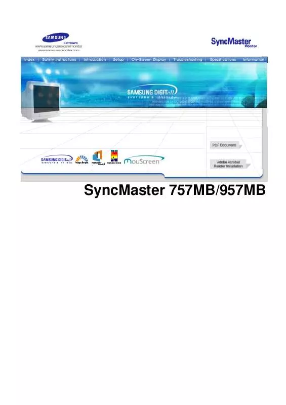 Mode d'emploi SAMSUNG SYNCMASTER 757MB