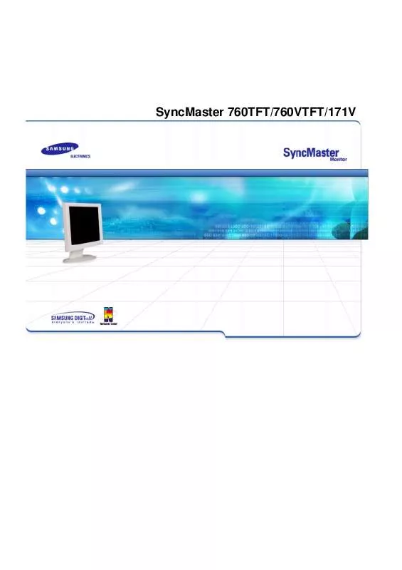 Mode d'emploi SAMSUNG SYNCMASTER 760TFT