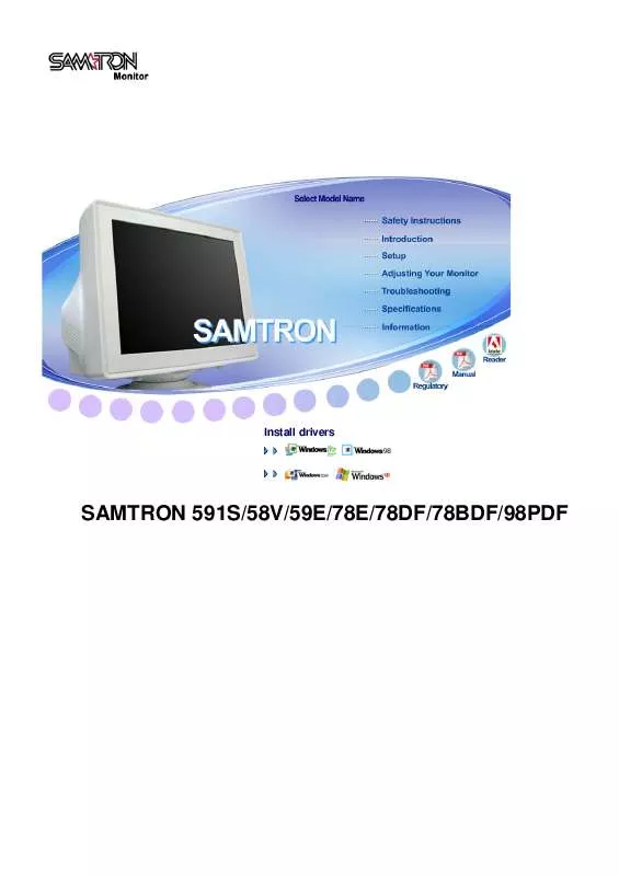 Mode d'emploi SAMSUNG SYNCMASTER 78E