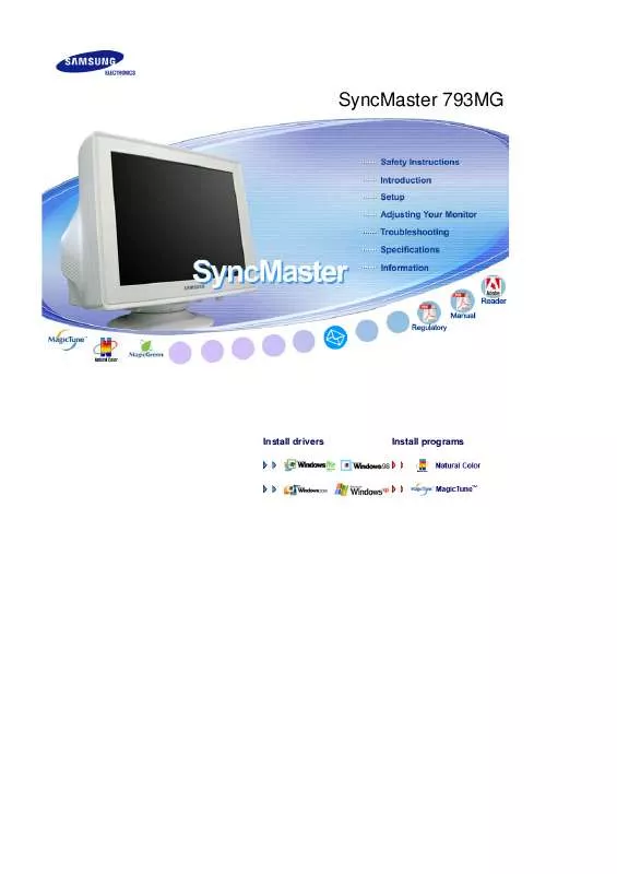 Mode d'emploi SAMSUNG SYNCMASTER 793MG