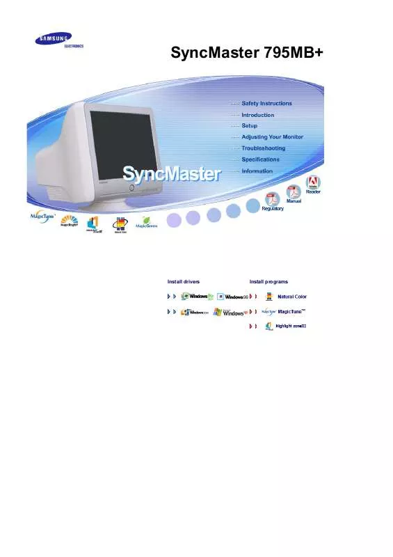 Mode d'emploi SAMSUNG SYNCMASTER 794MB PLUS