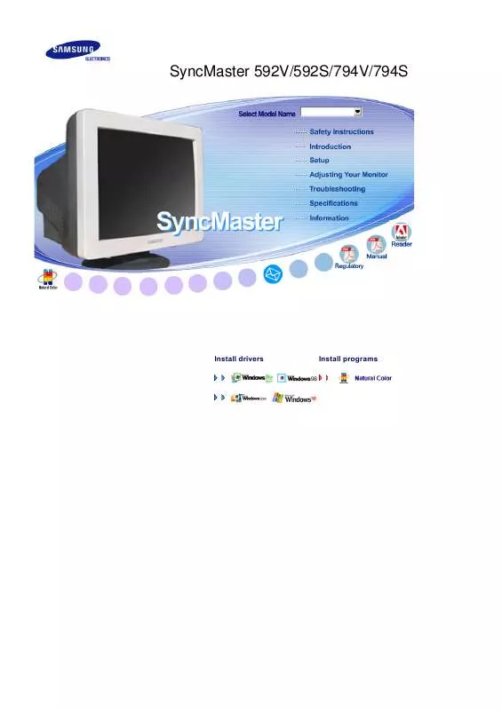 Mode d'emploi SAMSUNG SYNCMASTER 794S