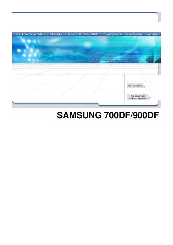 Mode d'emploi SAMSUNG SYNCMASTER 900DF