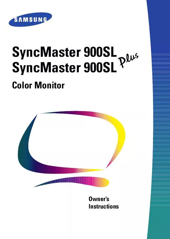 Mode d'emploi SAMSUNG SYNCMASTER 900SL