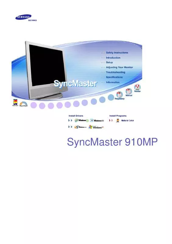 Mode d'emploi SAMSUNG SYNCMASTER 910MP