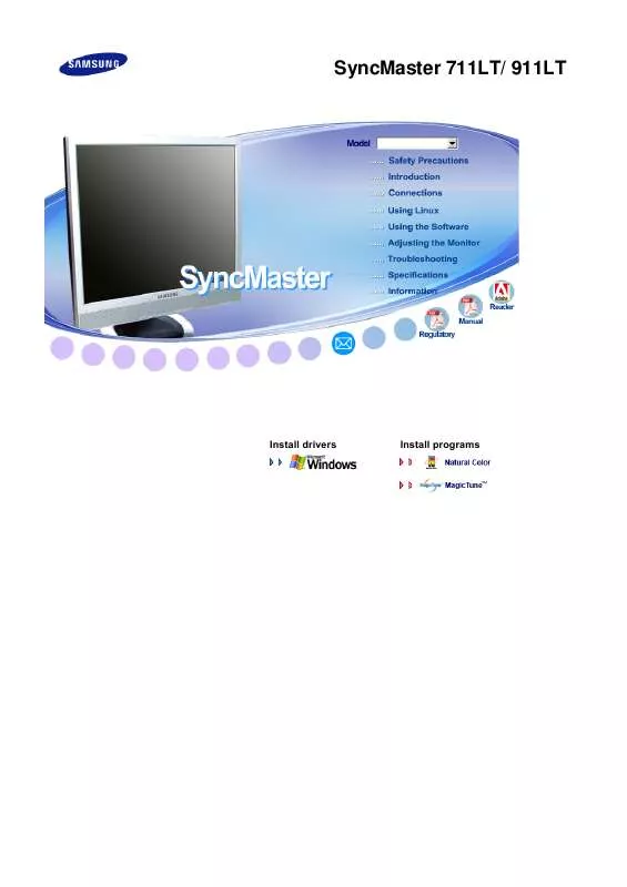 Mode d'emploi SAMSUNG SYNCMASTER 911LT