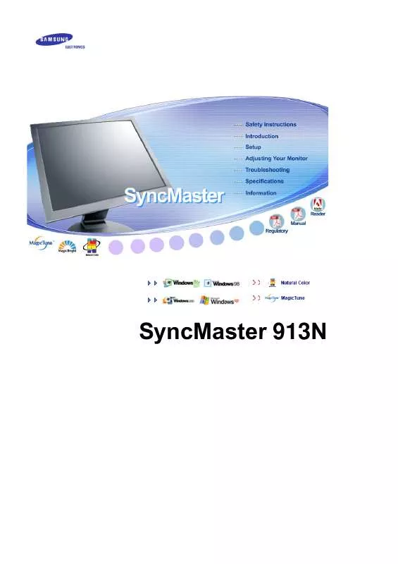 Mode d'emploi SAMSUNG SYNCMASTER 913N PIVOT