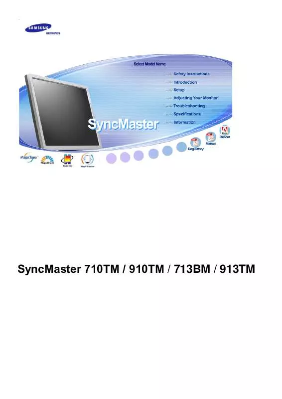 Mode d'emploi SAMSUNG SYNCMASTER 913TM