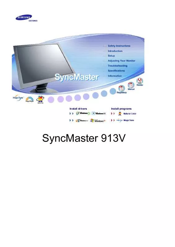 Mode d'emploi SAMSUNG SYNCMASTER 913V