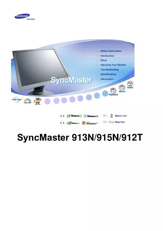 Mode d'emploi SAMSUNG SYNCMASTER 915N