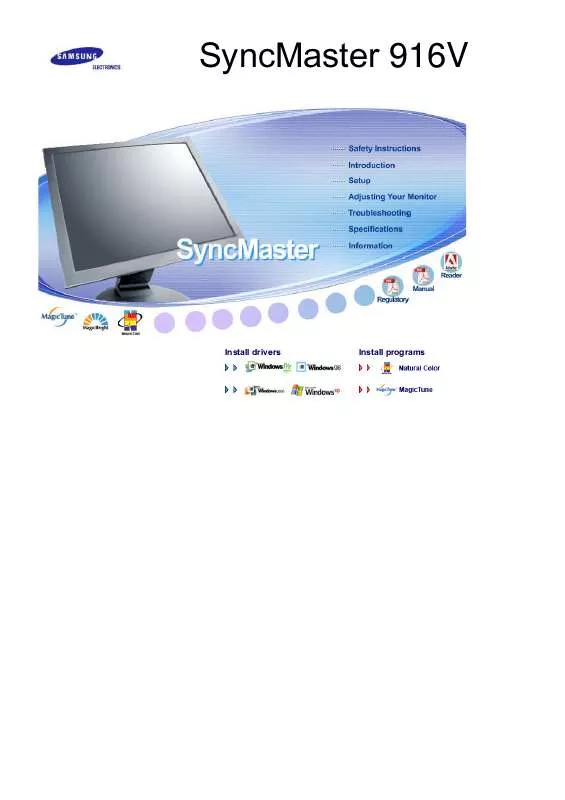 Mode d'emploi SAMSUNG SYNCMASTER 916V