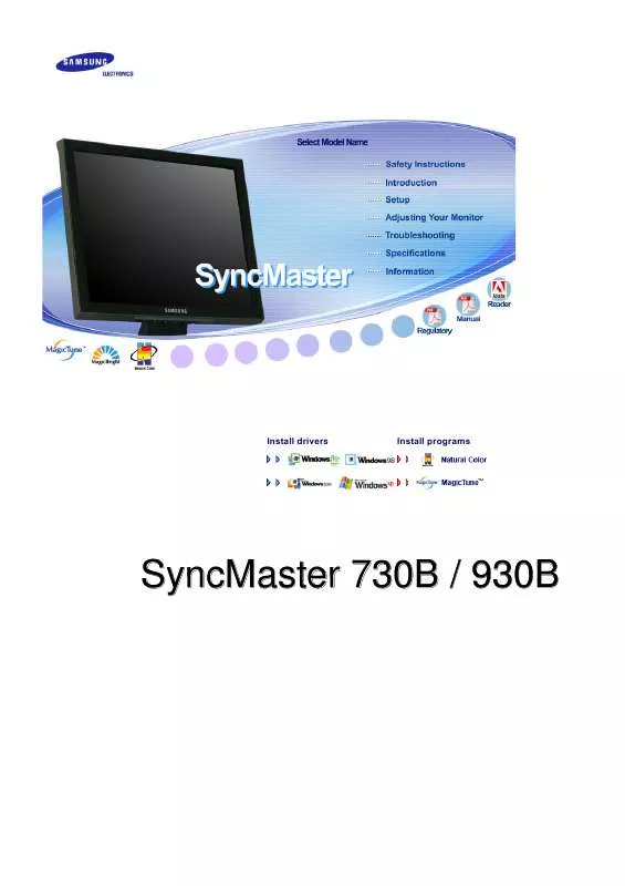 Mode d'emploi SAMSUNG SYNCMASTER 930B