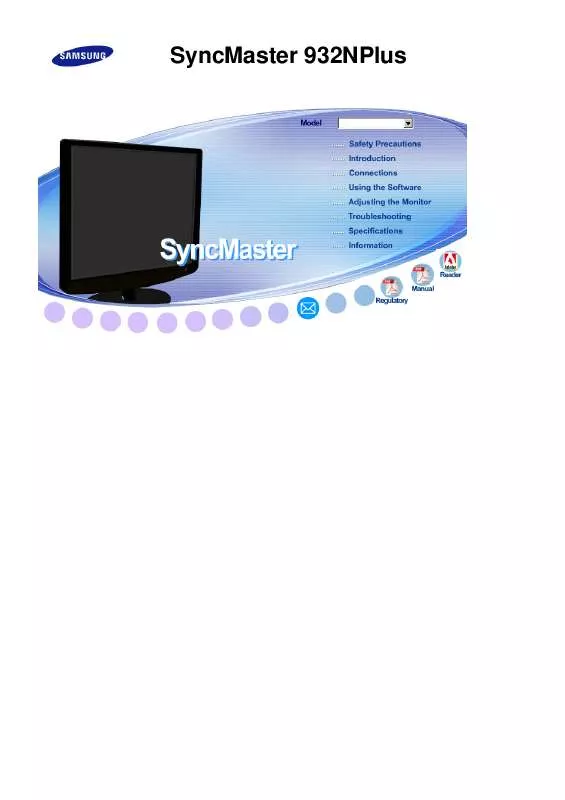 Mode d'emploi SAMSUNG SYNCMASTER 932N PLUS