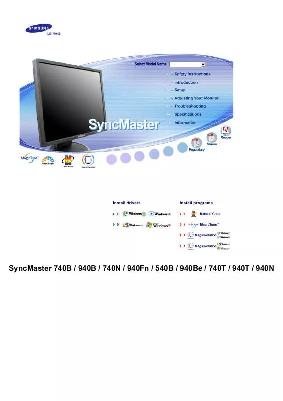 Mode d'emploi SAMSUNG SYNCMASTER 940BE