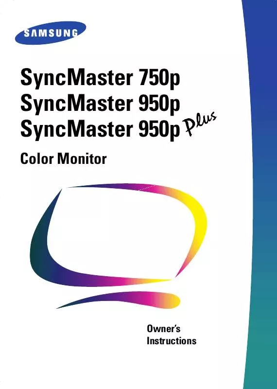 Mode d'emploi SAMSUNG SYNCMASTER 950PPLUS