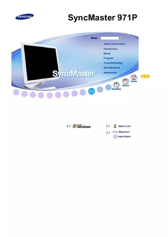 Mode d'emploi SAMSUNG SYNCMASTER 971P WHITE