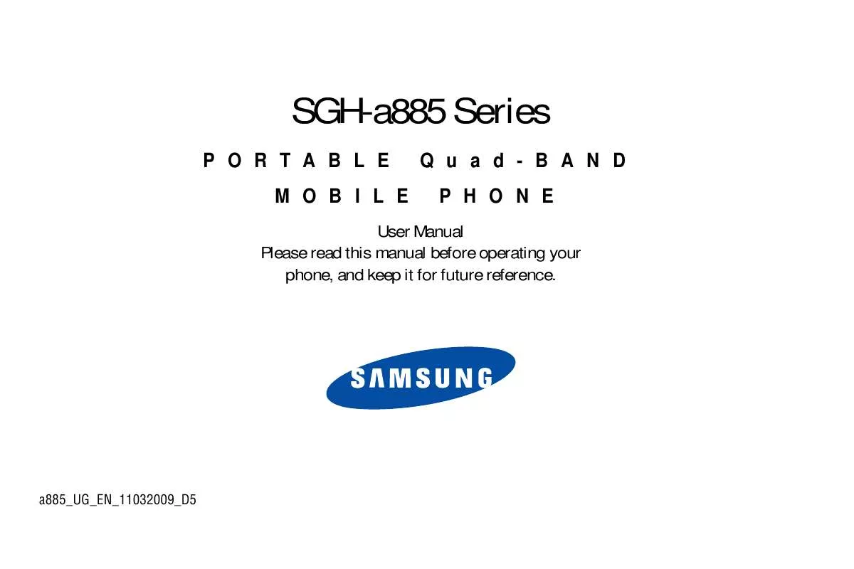 Mode d'emploi SAMSUNG ADVANCEâ„¢ (SGH-A885)