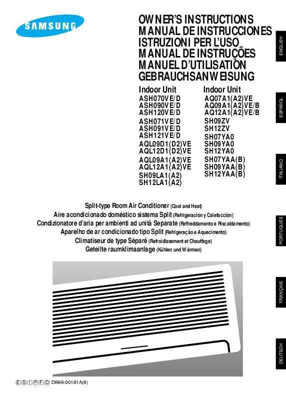 Mode d'emploi SAMSUNG AQ07A1VE