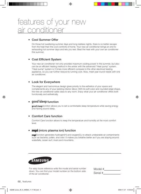 Mode d'emploi SAMSUNG AQ12EWAN