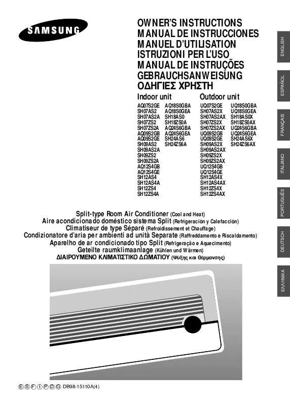 Mode d'emploi SAMSUNG AQ18S0GEA