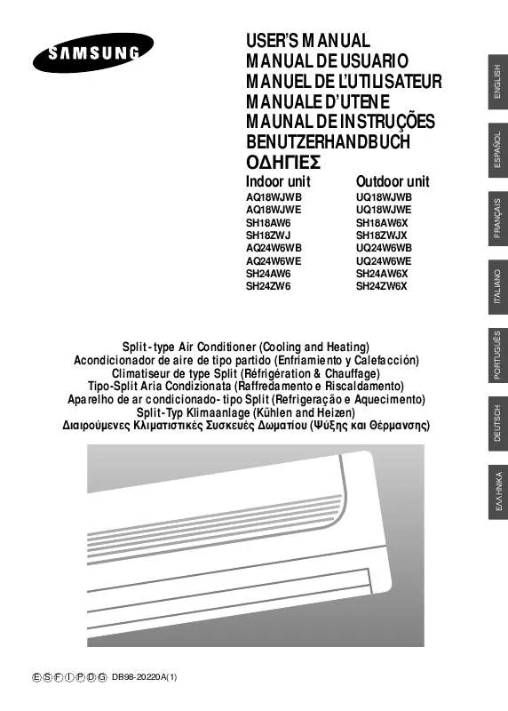 Mode d'emploi SAMSUNG AQ18WJWB-XAX