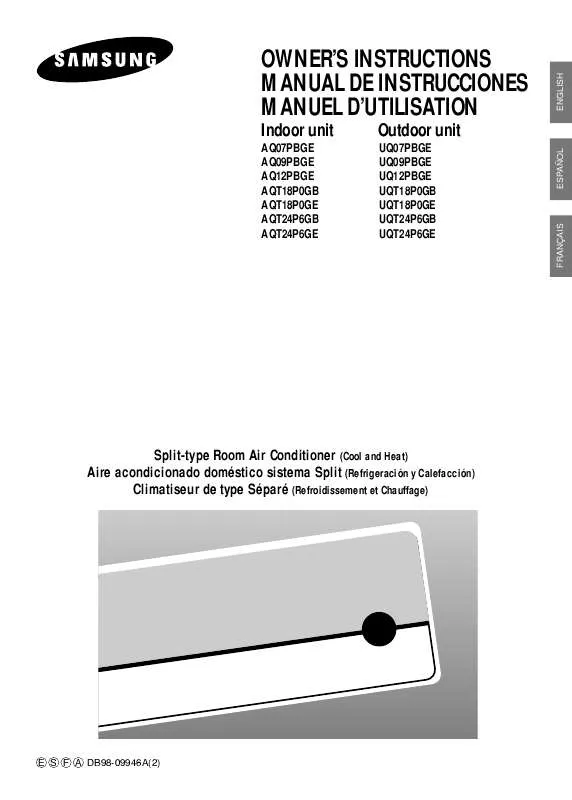 Mode d'emploi SAMSUNG AQT18P0GE