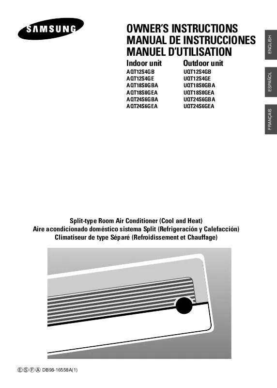 Mode d'emploi SAMSUNG AQT18S0GEA