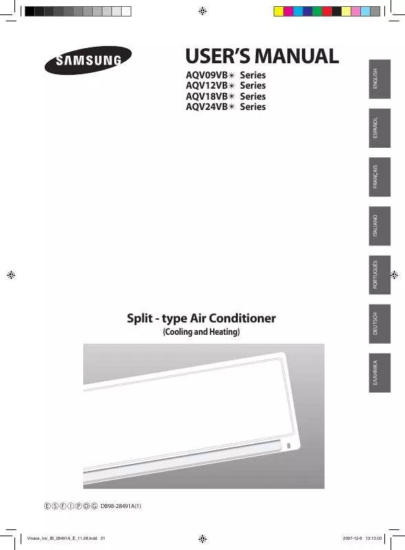 Mode d'emploi SAMSUNG AQV12VBC