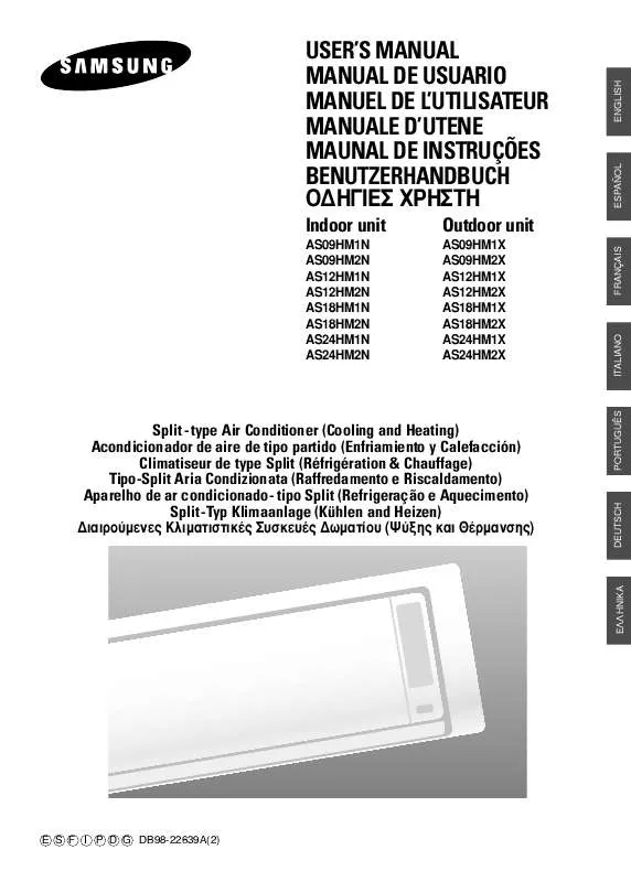 Mode d'emploi SAMSUNG AS12HM1N-XSA