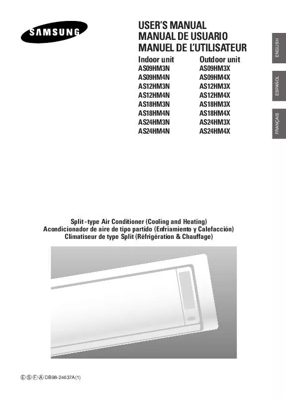 Mode d'emploi SAMSUNG AS12HM3N-XFA