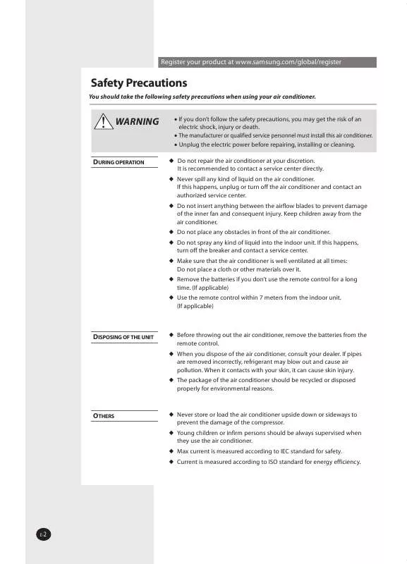 Mode d'emploi SAMSUNG AS30WBN