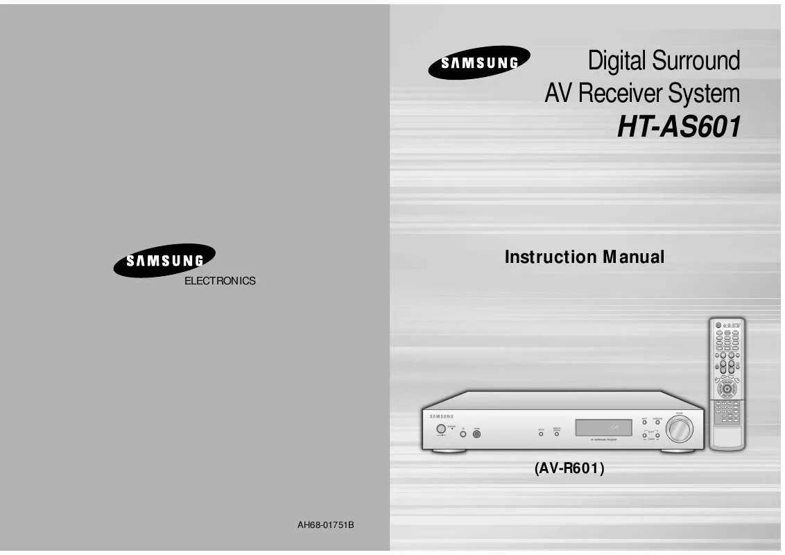 Mode d'emploi SAMSUNG AV-R601