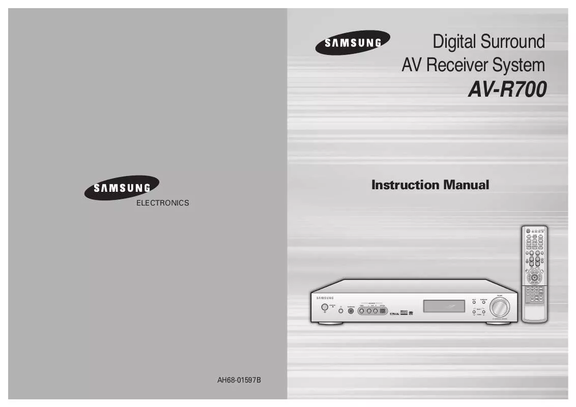 Mode d'emploi SAMSUNG AV-R700