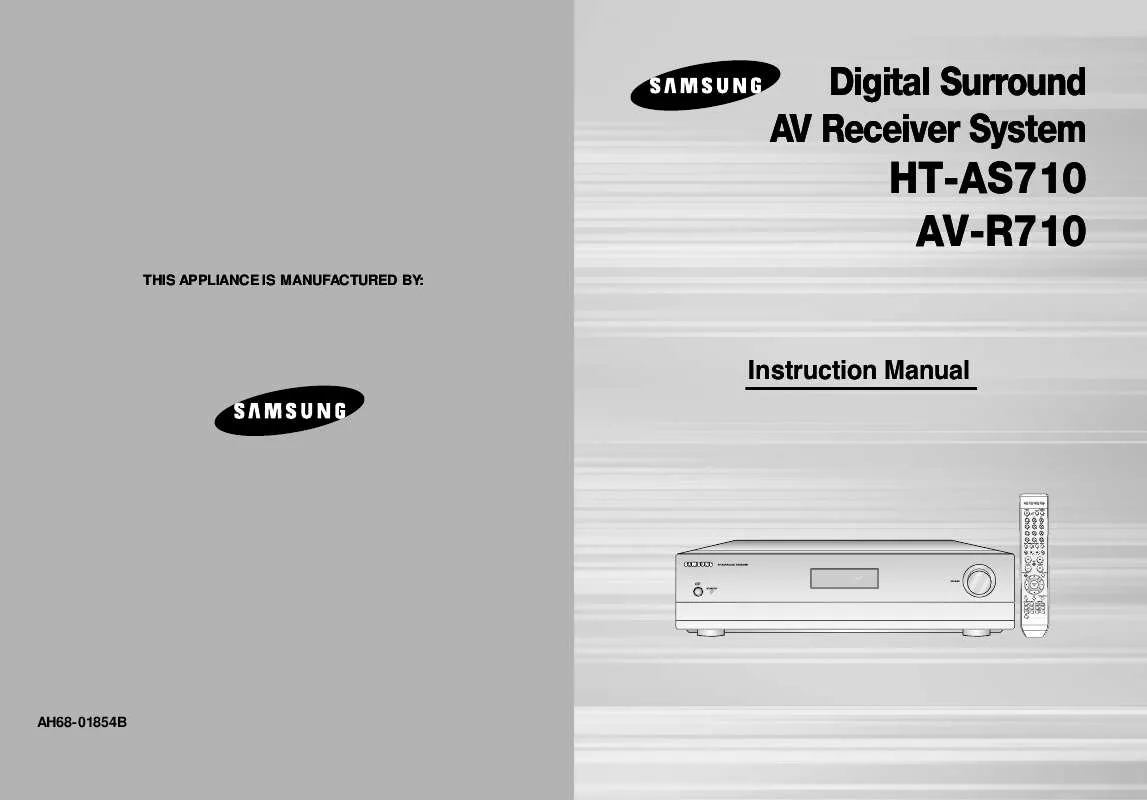 Mode d'emploi SAMSUNG AVR710R-ELS