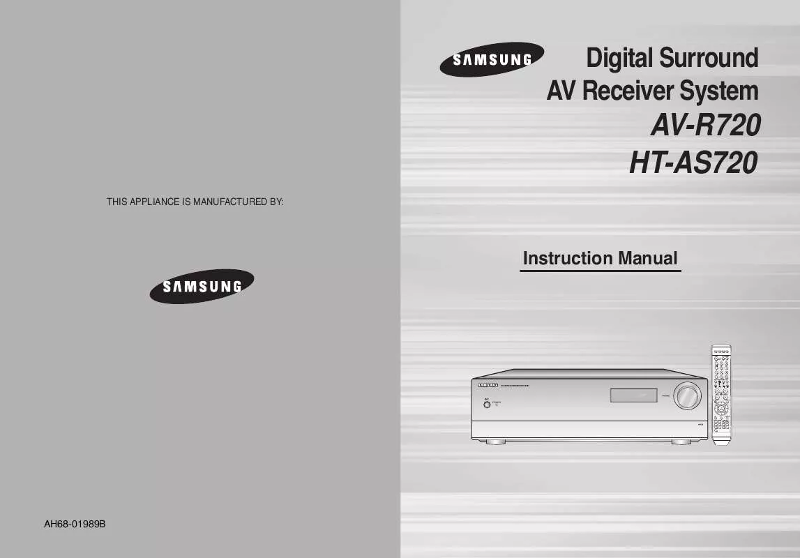 Mode d'emploi SAMSUNG AV-R720R