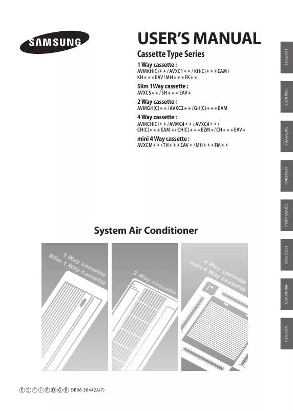 Mode d'emploi SAMSUNG AV-XC2H056EE