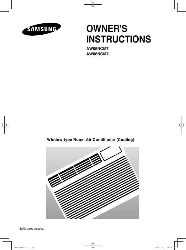 Mode d'emploi SAMSUNG AW05NCM7