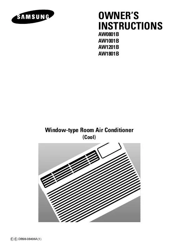 Mode d'emploi SAMSUNG AW0801B