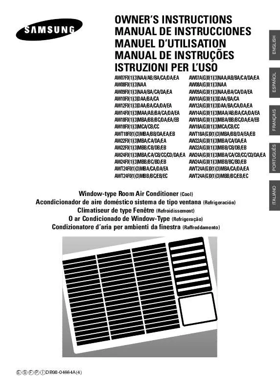 Mode d'emploi SAMSUNG AW09A0KE