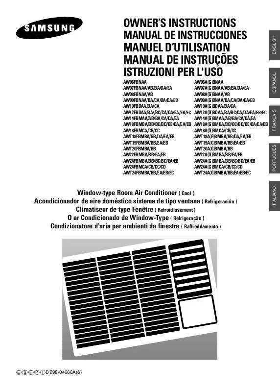 Mode d'emploi SAMSUNG AW10FADBA