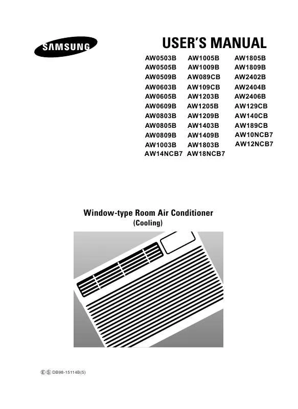 Mode d'emploi SAMSUNG AW10NCB7