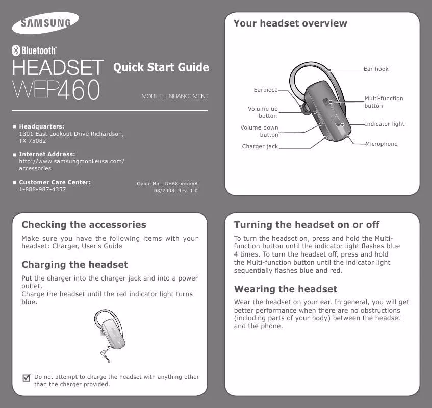 Mode d'emploi SAMSUNG AWEP460JBE