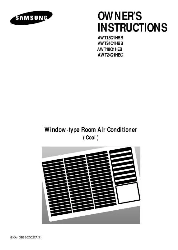 Mode d'emploi SAMSUNG AWT18Q1HEB