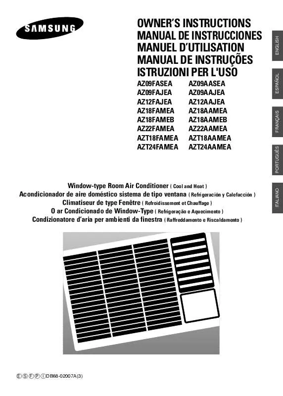 Mode d'emploi SAMSUNG AZ12AAJEA