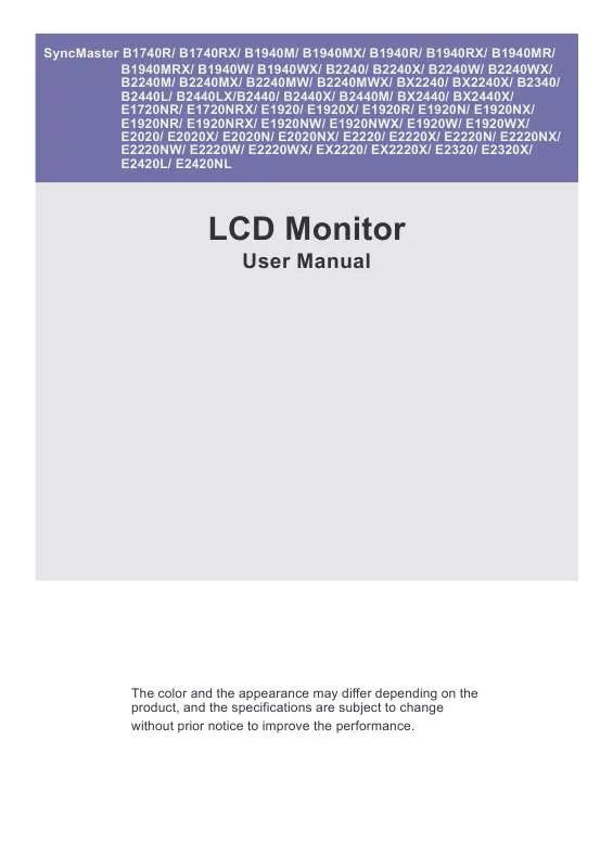 Mode d'emploi SAMSUNG B2240MW